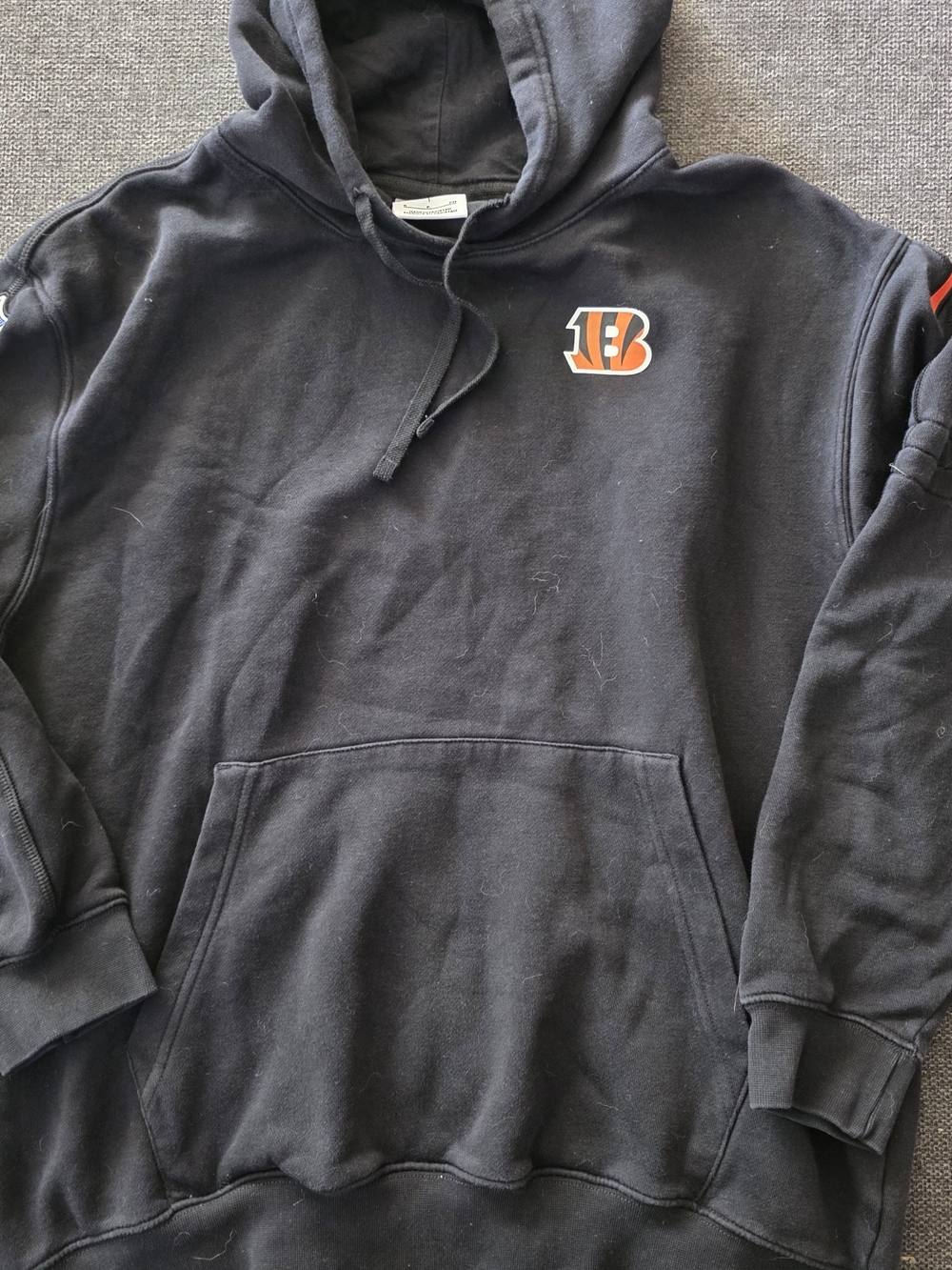 NFL Black Hoodie with Orange Bengals 'B' Logo